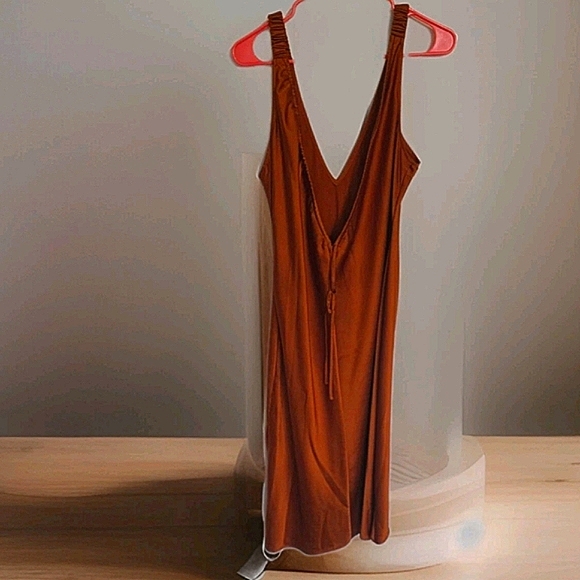 Future Collection Vibrant Orange V-Neck Dress Sz XL - Picture 1 of 15